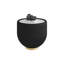 Modern Round Marble Pattern Tabletop Leather Edge Sofa End Table With Metal Base(Only Including Coffee Table,Without Chairs)-1948883255-1948883253