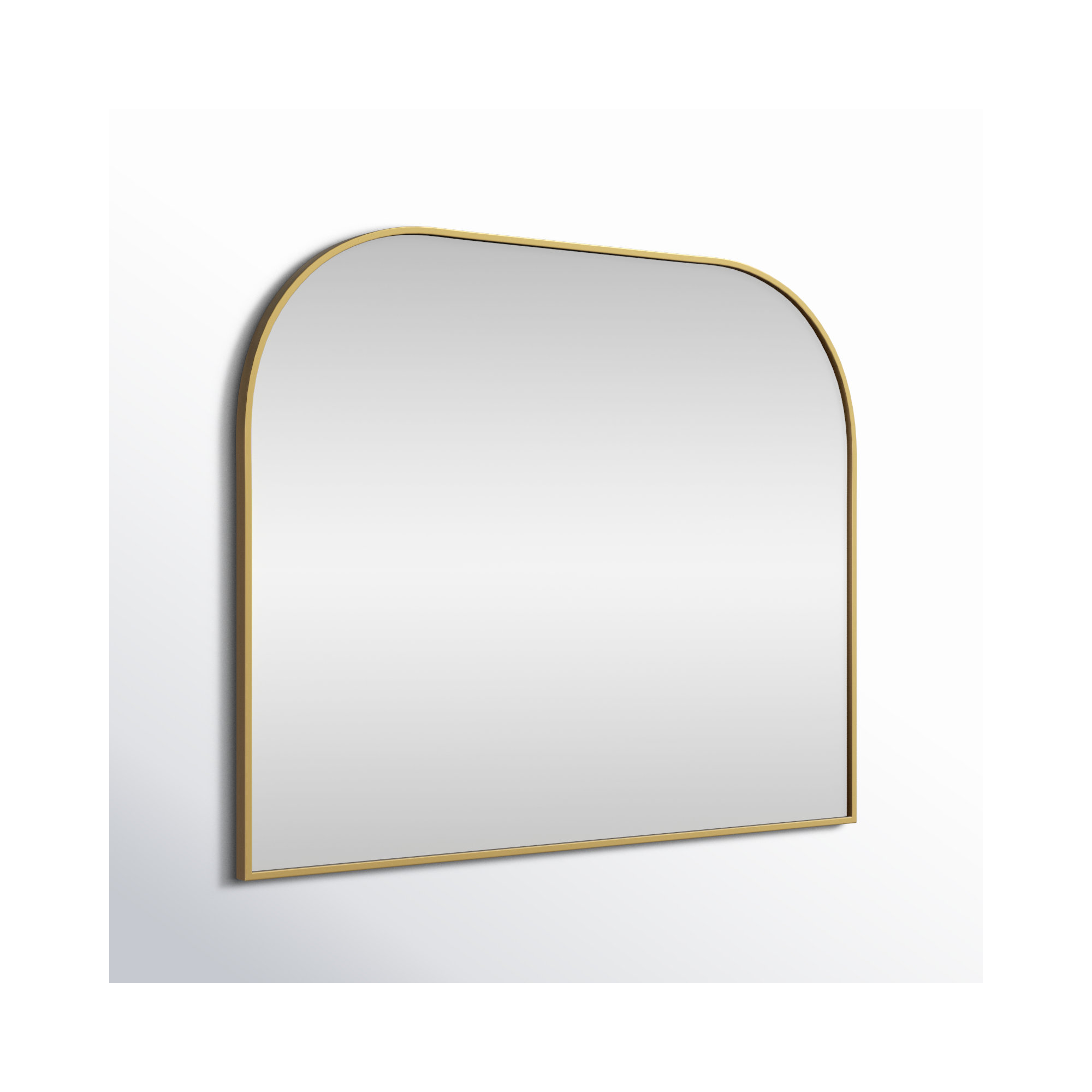 Sabine Metal Wide Arch Wall Mirror, 34" x 42", Brass