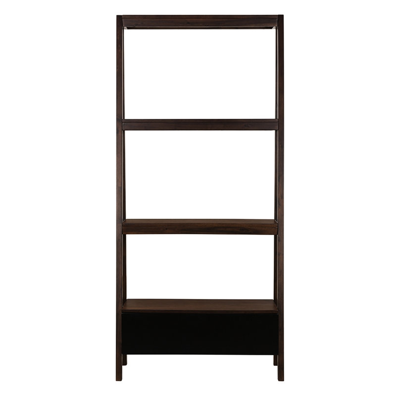 Bureau et tablette, 32 x 17 x 68 po, décontracté mais pratique, tablette d'appoint brune de 32 x 17 x 68 po, bois massif moderne + placage