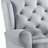 Zeger Gray Fabric Glider Chair with Swivel