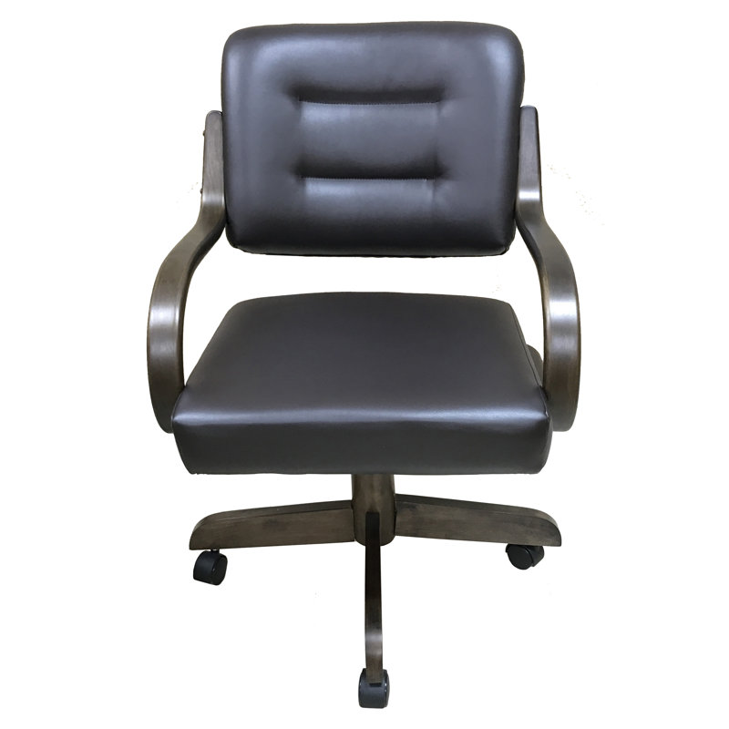 Chaise de salle à manger rembourrée, Brun