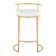 Upholstered Counter Stool with Metal Frame