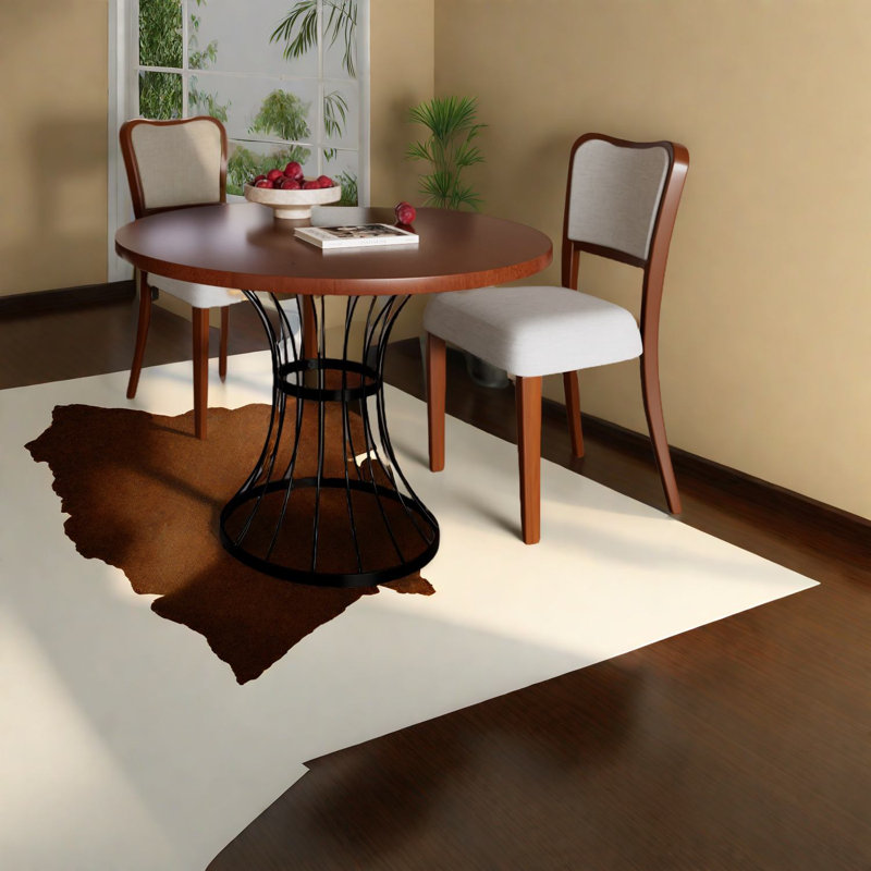 Ensemble de table de salle à manger en chêne massif, placage massif, rustique et moderne, parfait pour les petites cuisines