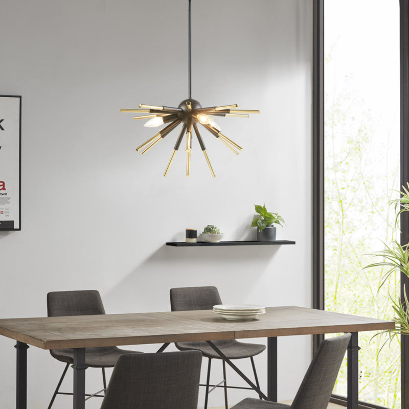 3-Light Spiked Chandelier