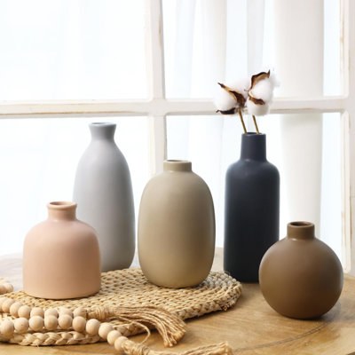 Modern Ceramic Vase Set Of 5