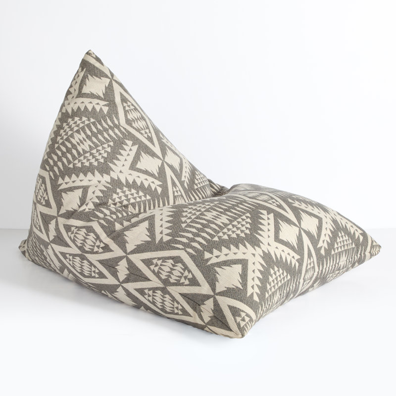 Sunbrella® Outdoor Friendly Bean Bag Lounger, Gray/Tan Polystyrene
