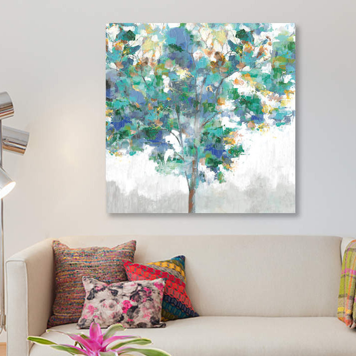 « escalade blue », impression sur toile, H 18 po x l 18 po x P 1,5 po