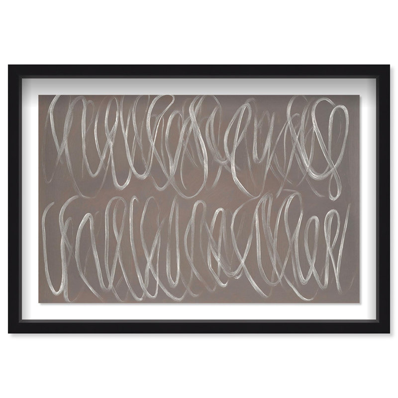 Oliver Gal Coastal Mirage I Abstract - Luxury Shadowbox Framed Wall Art, Black, 17.5" H x 25.5" W