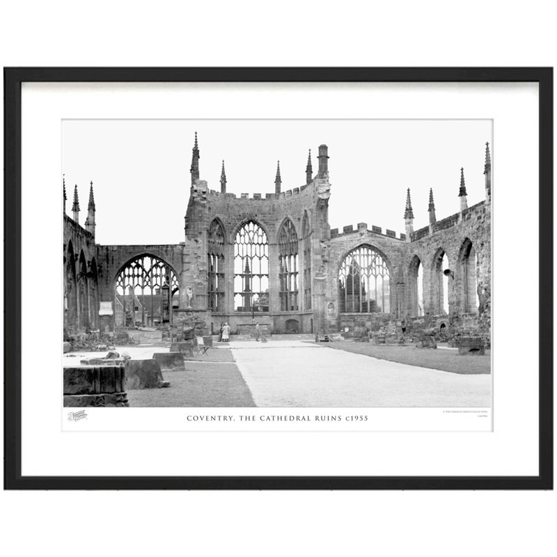 Coventry, The Cathedral Ruins C1955 - Single Picture Frame Print, 40cm H x 50cm W x 2.3cm D