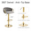 Swivel Upholstered and Velvet Bar Stool-515143440