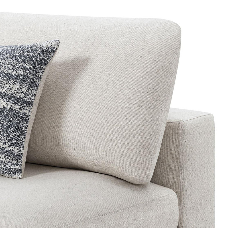 Fauteuil sans accoudoirs, Mélange de lin beige