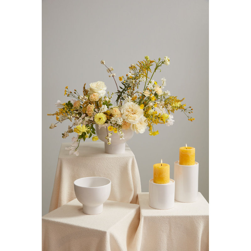 Abie Ceramic Table Vase, 5.25" H x 6.5" W x 6.5" D