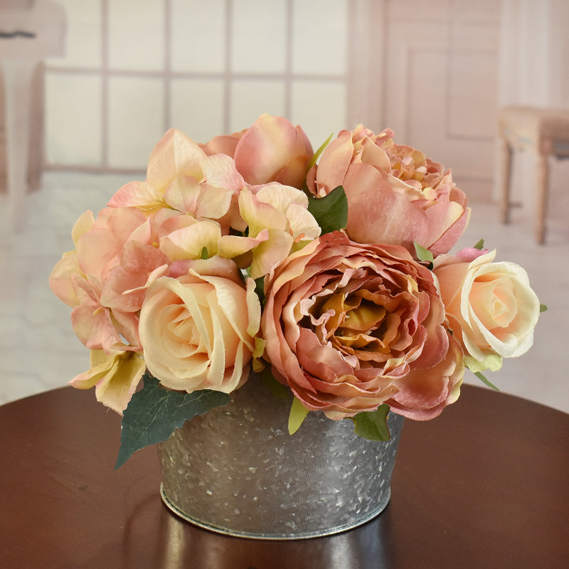 9 " Silk Mixed Floral Arrangement