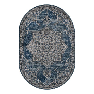 Weingartner Abstract Blue/Gray Area Rug