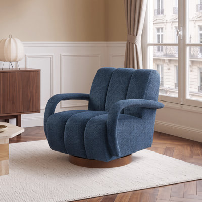 Swivel Upholstered Accent Armchair