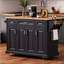 Grand îlot de cuisine de 54 pouces avec abattant en bois d'hévéa, chariot de cuisine à roulettes en relief sur 4 roues avec 4 portes et 3 tiroirs, îlot de cuisine avec rangement pour la cuisine, la salle à manger-2012196180