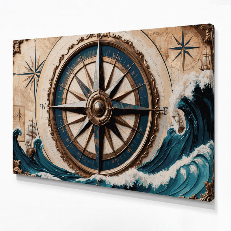 Art mural sur toile beige bord de mer, H 11 po x l 14 po