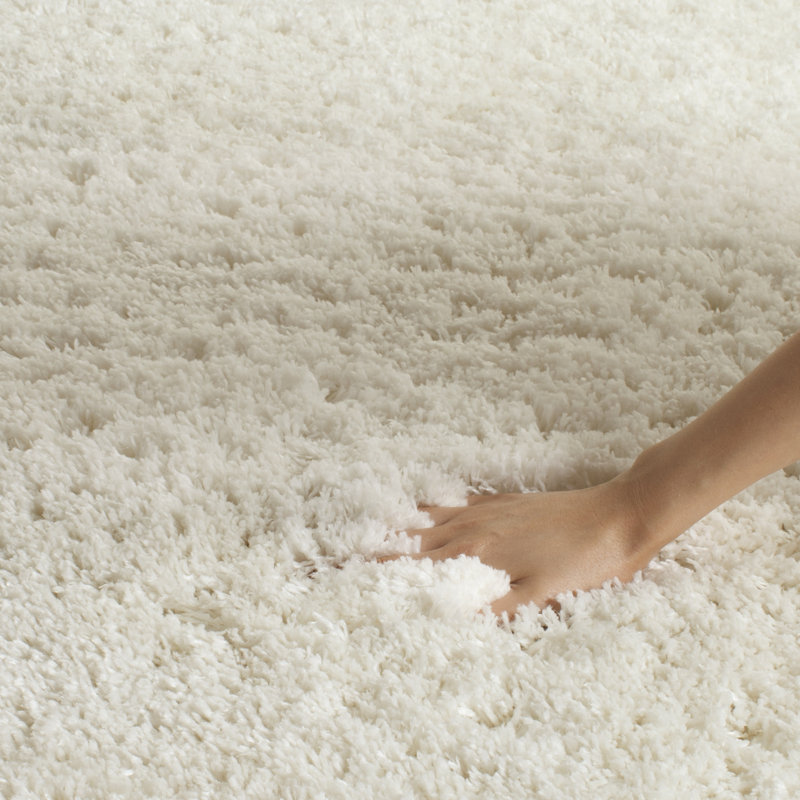 Nikodem Shag Performance Solid Color Rug, Square 6'7"