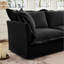 Repose-pieds, chenille moderne avec housse amovible - noir | Noir | Bois-2059905420