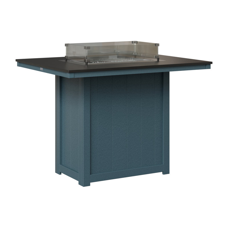 Foyer de table berlinois Donoma, Plateau martelé noir avec base en ardoise, H 39 po x l 41 po x P 54 po