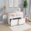 Lit simple, avec 2 tiroirs, en bois d'hévéa massif-1165237239