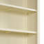 Bibliothèque avec 5 tablettes réglables, DEL pour éclairage et atmosphère, ensemble de bonde, 82,79 po de hauteur, jaune beige, bande décorative rectangulaire moderne, trou de câble, bureau idéal