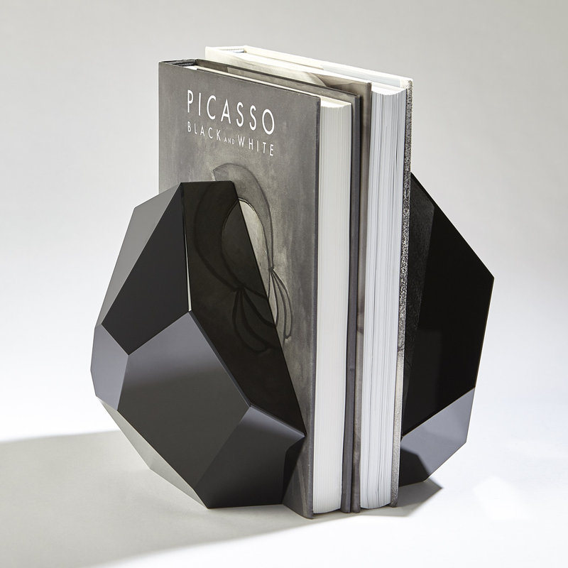 Crystal Bookend, Black