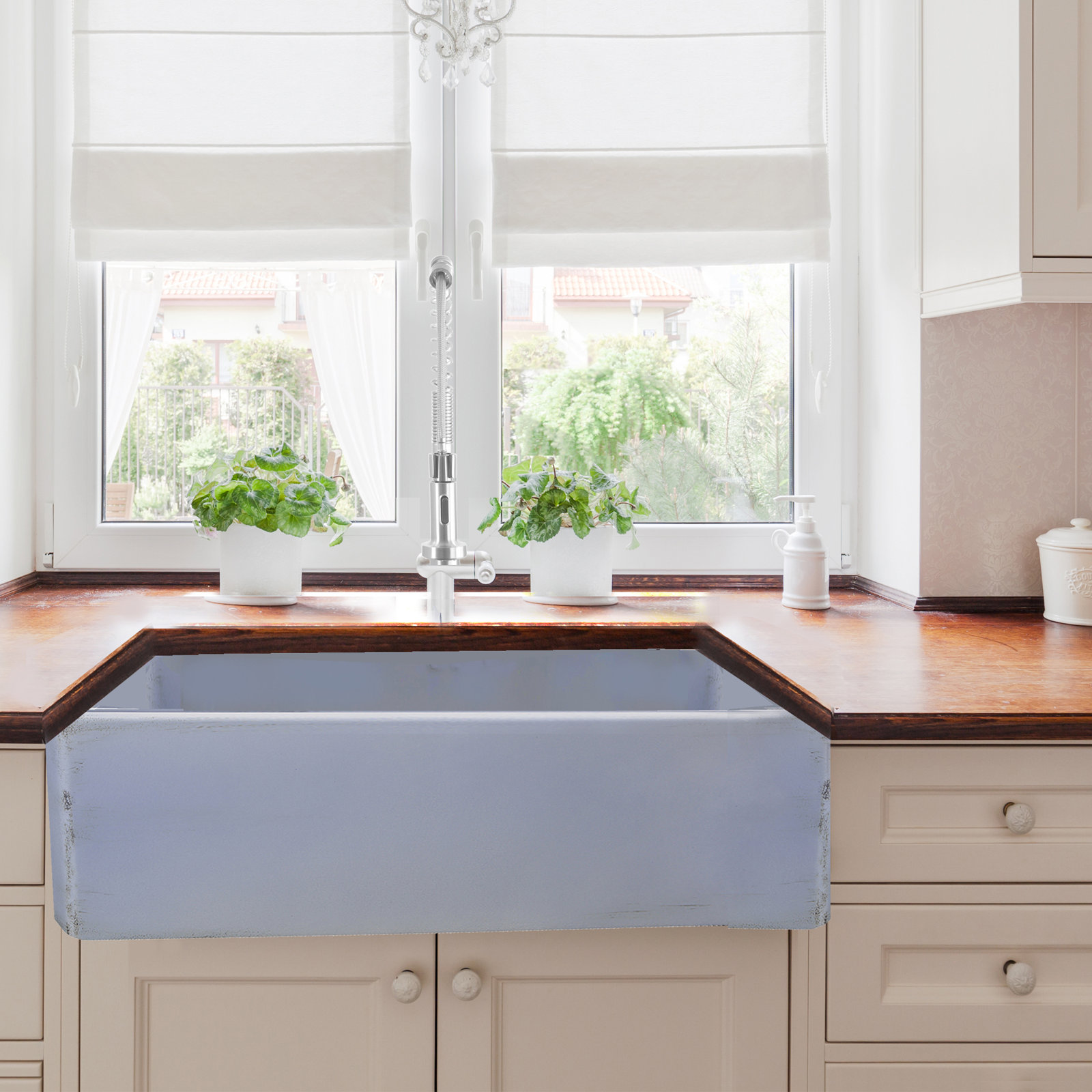 Vineyard 33" Apron Farmhouse Kitchen Sink, Shabby Sugar
