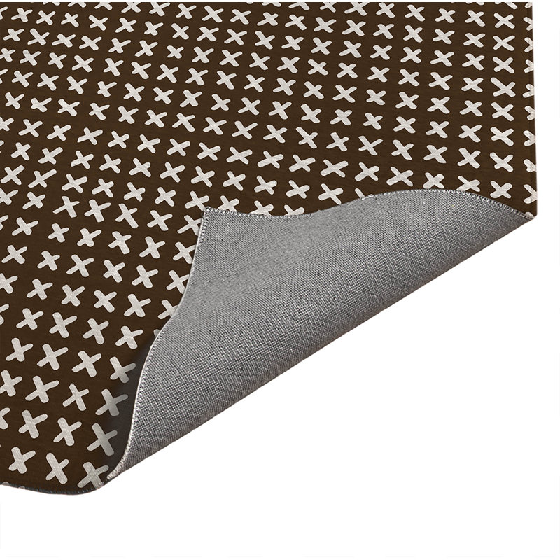 Tapis de bureau Cross Cross, L 36 po x P 24 po, Brun moka
