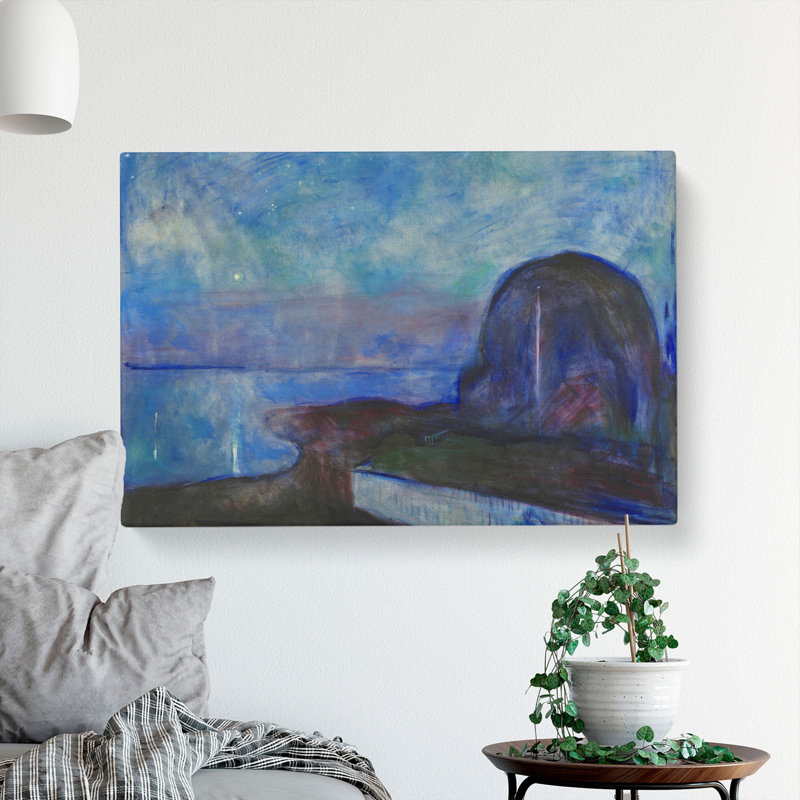 Starry Night by Edvard Munch - Wrapped Canvas, 50cm H x 76cm W x 3cm D