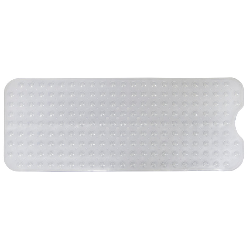 Tapis de douche géométrique antidérapant Tadlock, Blanc