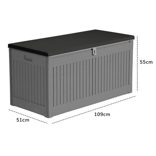 Dakota Fields Akshaj Water Resistant Plastic Deck Box in Anthracite &  Reviews