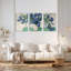 «Blue Iris», reproduction d'art sur toile tendue sur toile, ensemble de 3-84241011