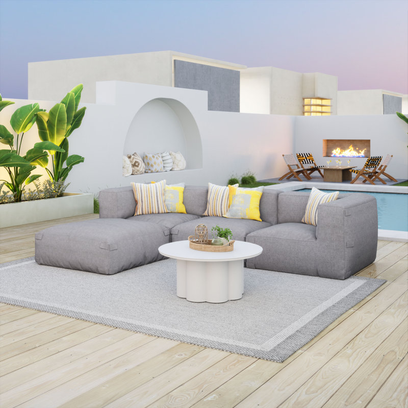 Ingber Luanda Ottoman Gray