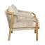 Chaise de patio en bois avec coussins Chameli