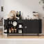 Buffet avec grand tiroir, buffet avec porte coulissante Tambour et tablette réglable-591230544-603300520