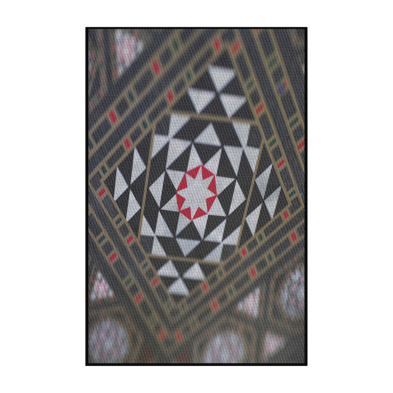 Tapis géométrique noir, Rectangle 5 pi x 7 pi