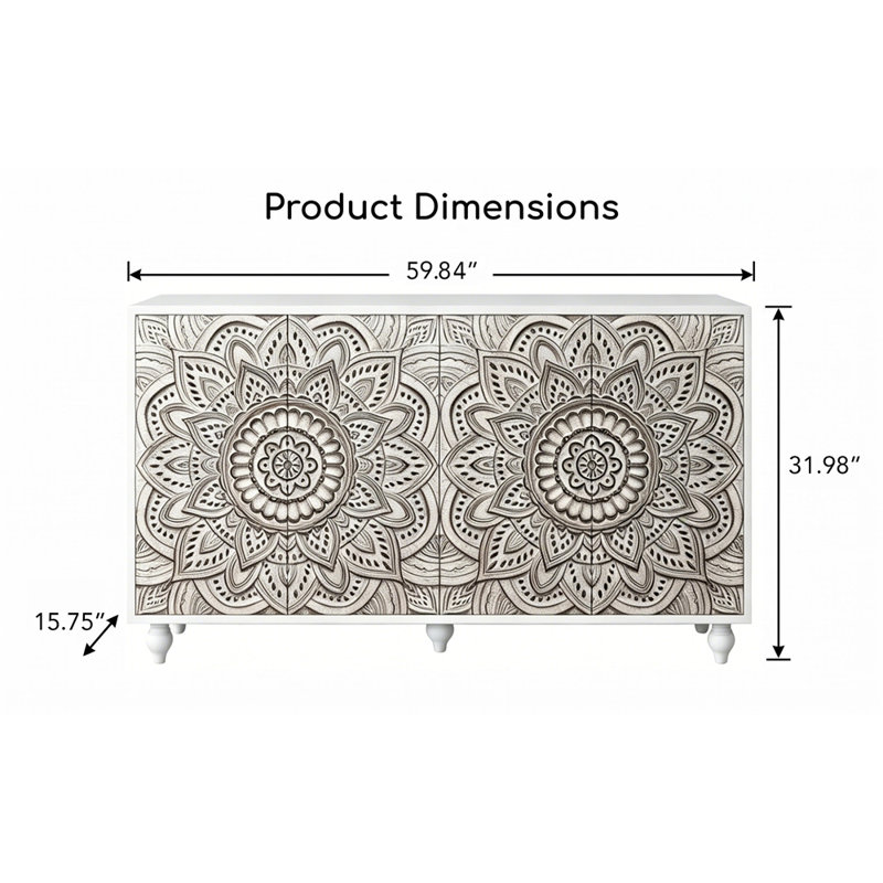 Buffet 60 po 3D Boho Mandala