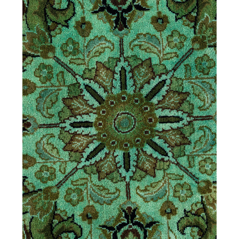 Overdyed One-of-a-Kind 9' 1" X 9' 1" Hand Knotted Area Rug