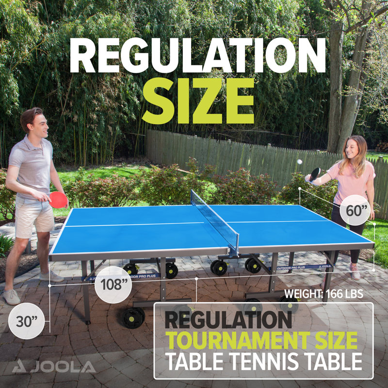 JOOLA NOVA - Outdoor Table Tennis Table with Waterproof Net Set - Quick Assembly