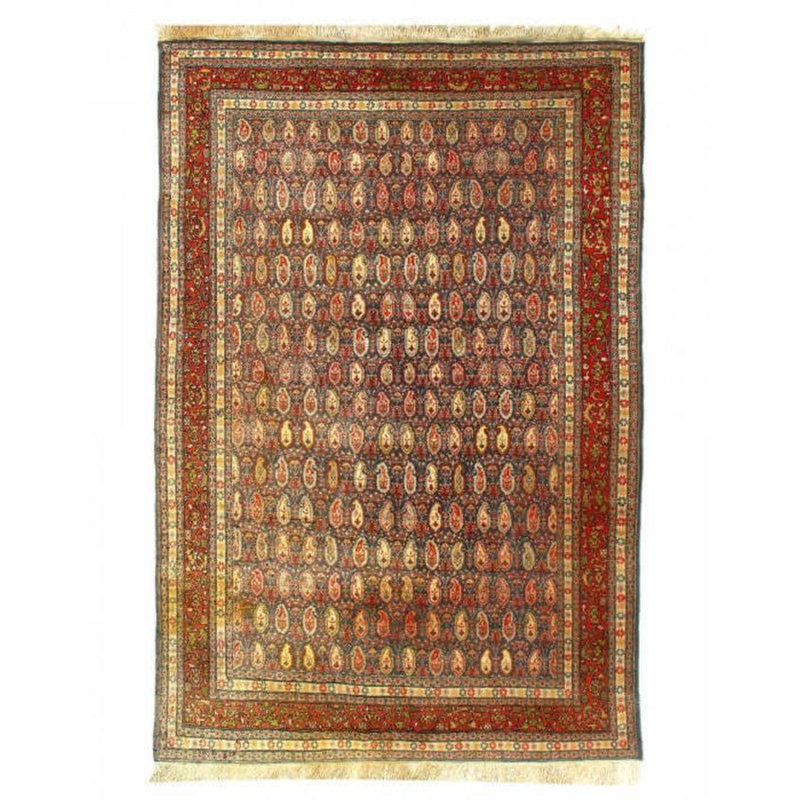 Cotton Oriental Area Rug in Gray