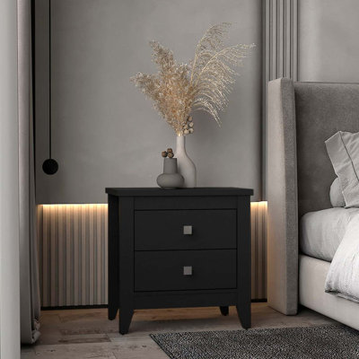 Table de chevet 2 tiroirs Windsor Wengue