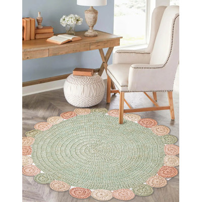 Sienna Green Rug 3'2" x 3'2"