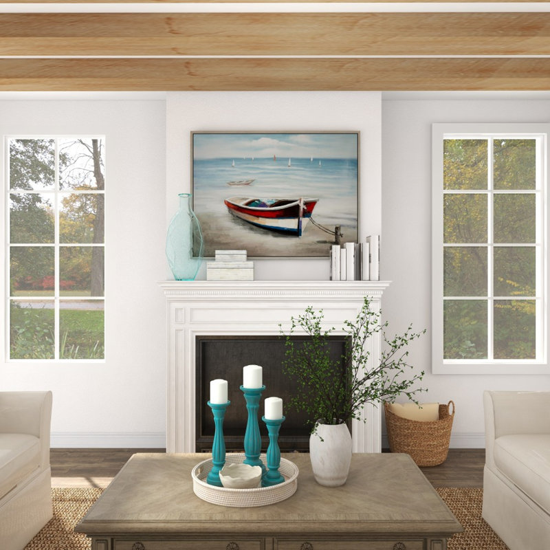 «Coastal» - Peinture sur bois encadrée