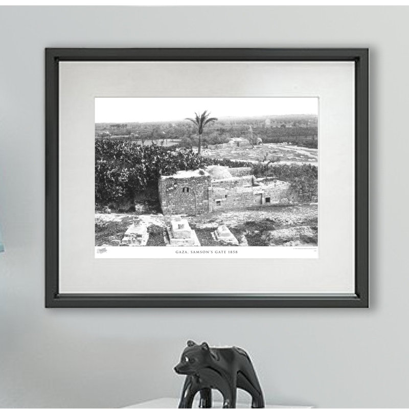 Gaza, Samson's Gate 1858 - Single Picture Frame Print, 45cm H x 60cm W x 2.3cm D