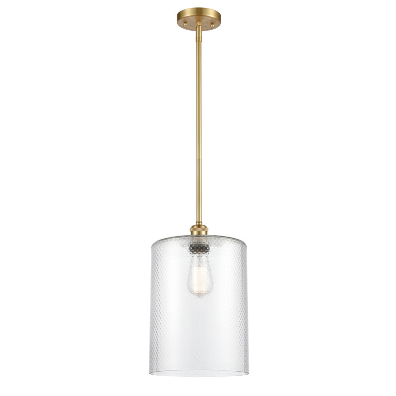 Leilani 1 - Light Single Pendant, 6 Watt Vinage LED Bulb, Clear, Satin Gold