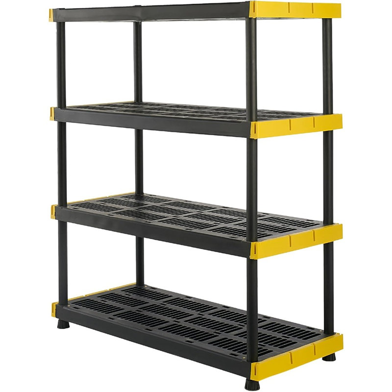Étagères de rangement robustes en plastique – Support de rangement utilitaire pour garage et maison
