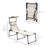 Outdoor Lounge Chair, Adjustable Backrest Folding Chaise Lounge, Cushioned Tanning Chair w/Sunshade Roof & Pillow Headrest for Beach, Camping, Hiking-562857537-589791807