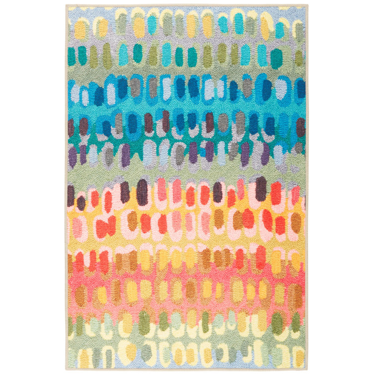 Paint Chip Multi Machine Washable Rug