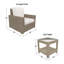 Chaise longue d'extérieur avec ensemble de table de bout et coussins Sunbrella Padget-64103244